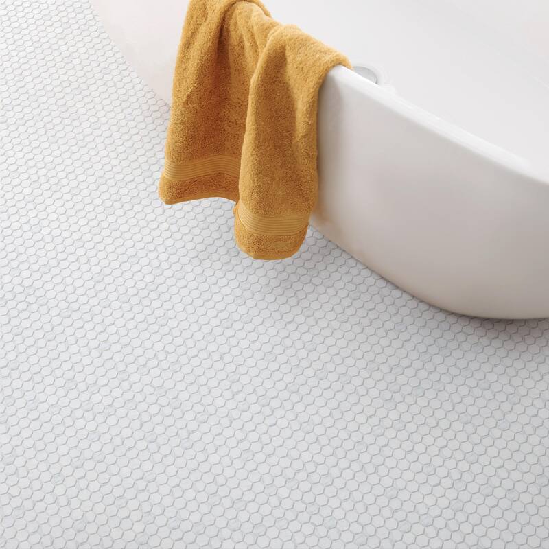 Merola Tile Carrione 1" Hex Matte Carrara 10-1/4" x 11-7/8" Porcelain Mosaic Floor and Wall Tile