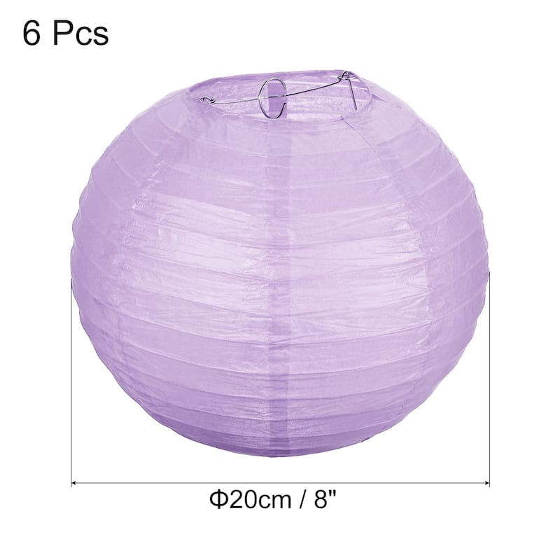 6pcs 8 Inch Folding Hanging Paper Lanterns for Wedding Home Party