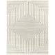 preview thumbnail 16 of 26, Carmody Modern Geometric Art Deco Area Rug 5'3" x 7' - White