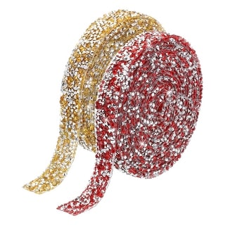 2 Roll 6 Yards Self Adhesive Crystal Rhinestone Diamond Ribbon - Bed ...