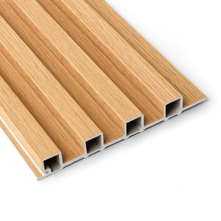 Art3d 103.94''x5.71'' Slat Wood Wall Paneling for Interior and Ceiling Decoration,4-Pack