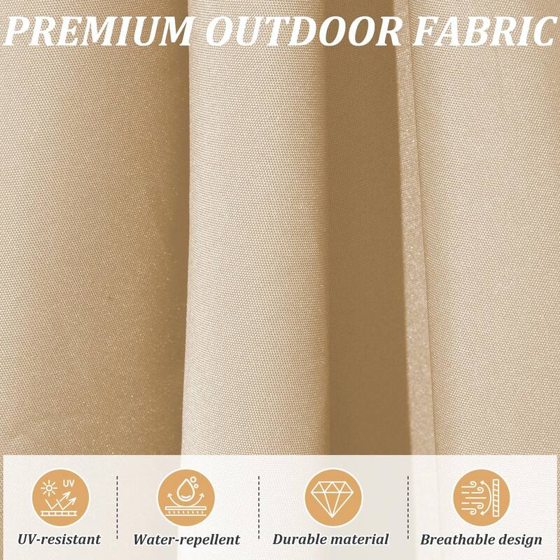 Aluminum Patio Umbrella - 360° Rotation, Hydraulic Lift