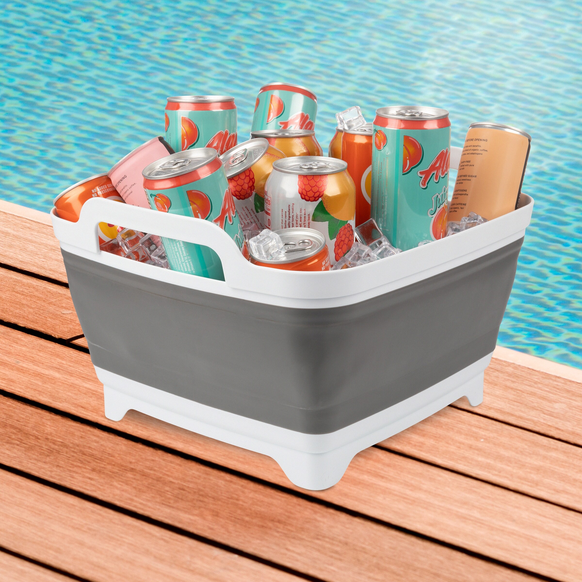 DXL Double-Layer Vegetable Wash Basin Drain Basket Kitchen Plastic