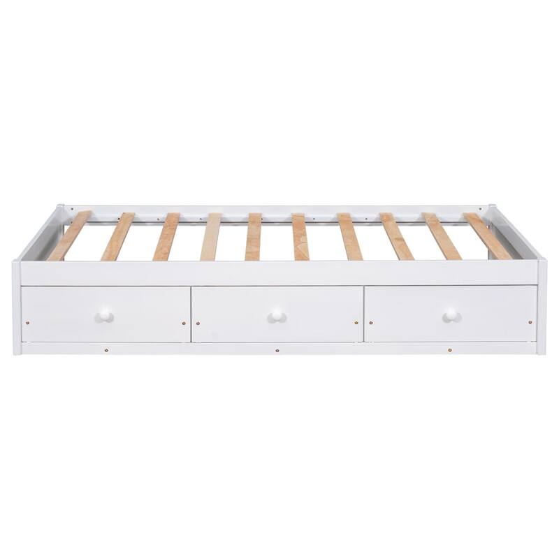 Merax Twin Platform Storage Bed with 3 Drawers