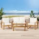 Option Teak Finish + Beige Cushion