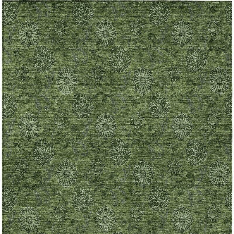 HomeRoots Floral Transitional Rectangle Outdoor Rug