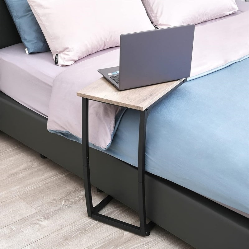 C Shaped End Table Side Table - 15.4"D x 11.4"W x 23.2"H