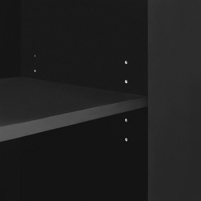 Wave Pattern Buffet Storage Cabinet with 2 Doors and 2 Drawers, Sideboard Cabinet Table with Adjustable Shelf