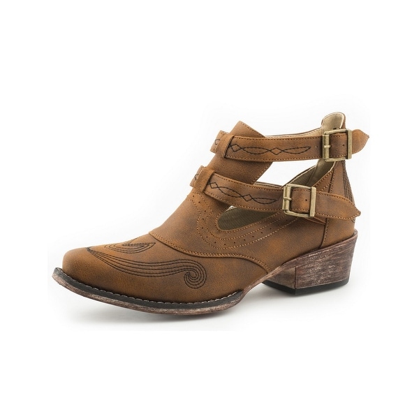 Shop Roper Fashion Boots Womens Willa Ankle Tan Free