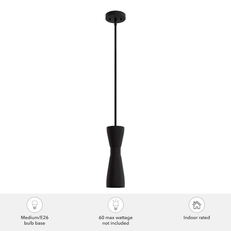 Hunter Zola Flat Matte Black 1 Light Pendant - Kitchen, Bedroom - Modern, Formal, Cone - Designer!