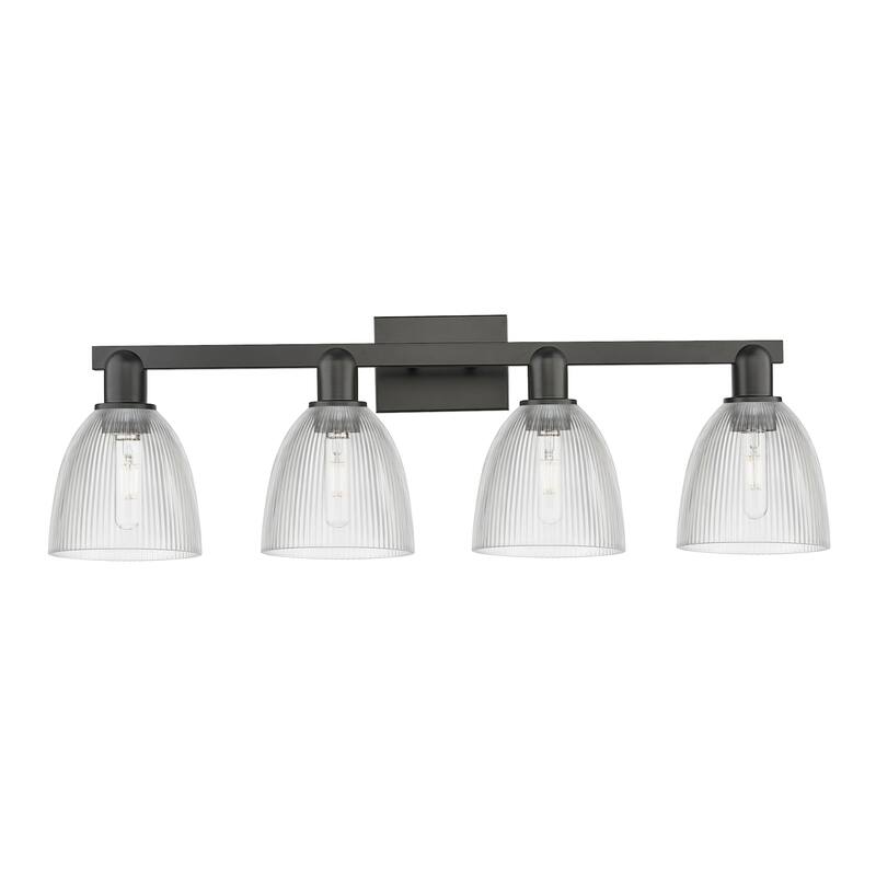 Innovations Lighting 716-4W-11-33 Castile Vanity Castile 4 Light 33" - Matte Black / Clear