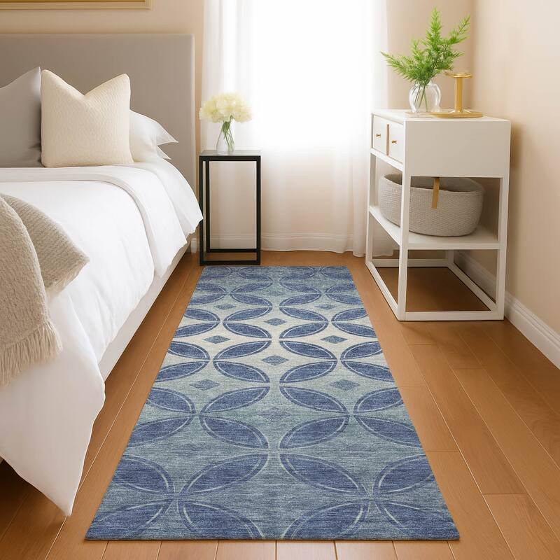 Machine Washable Indoor/ Outdoor Modern Gia Chantille Rug
