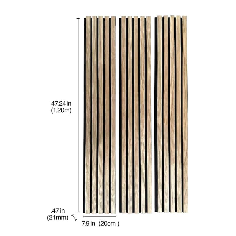 WallPops Acoustic Slat Wood Natural Wall Panels