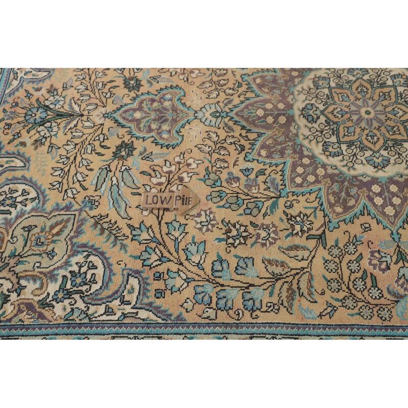 Tabriz Persian Vintage Area Rug Hand-Knotted Wool Carpet - 6'9"x 9'9"