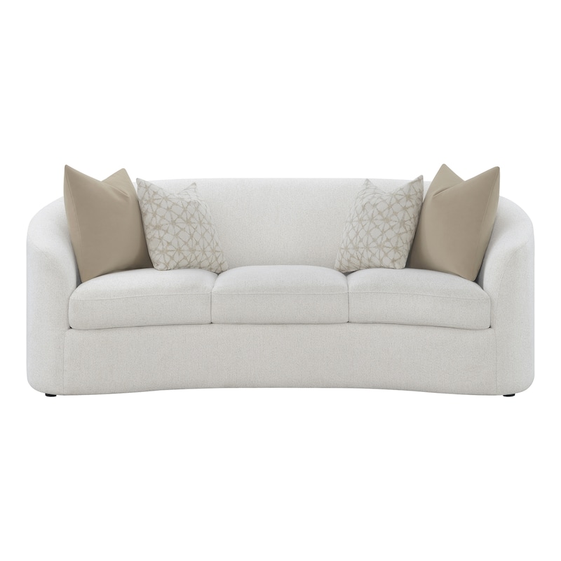 Rory Latte Upholstered Sloped Arms Sofa