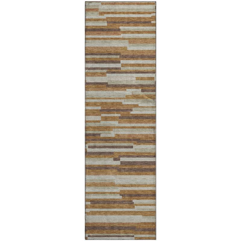 Premium Washable Super Soft Geo Stripes Mayfield Rug