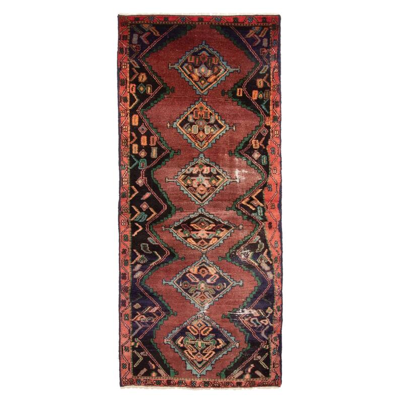 ECARPETGALLERY Hand-knotted Konya Anatolian Dark Red Wool Rug - 2'9 x 6'7