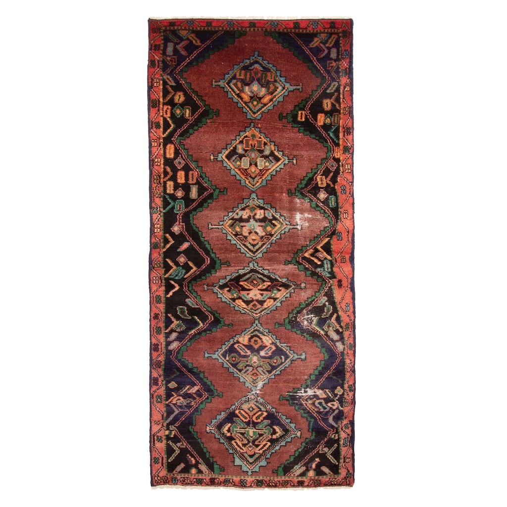ECARPETGALLERY Hand-knotted Konya Anatolian Dark Red Wool Rug - 2'9 x 6'7