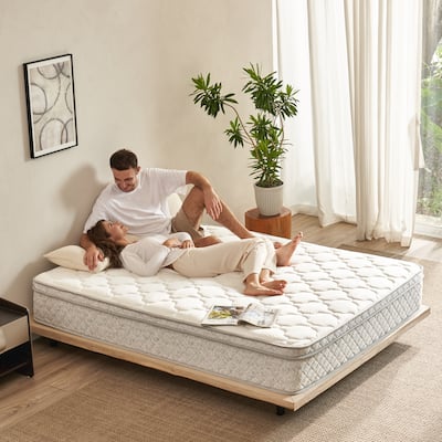 12 Inch Hybrid Queen Mattress in a Box with Memory Foam and Pocket Spring,Medium Firm,CertiPUR-US & OEKO-TEX