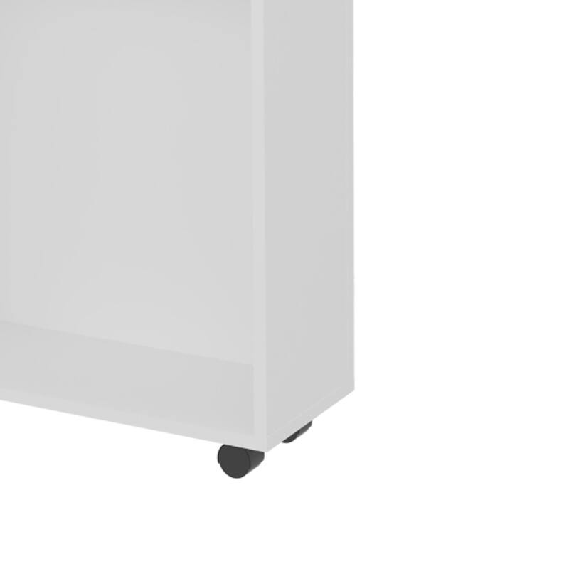 White Rolling Storage Cart with Versatile Compact Design