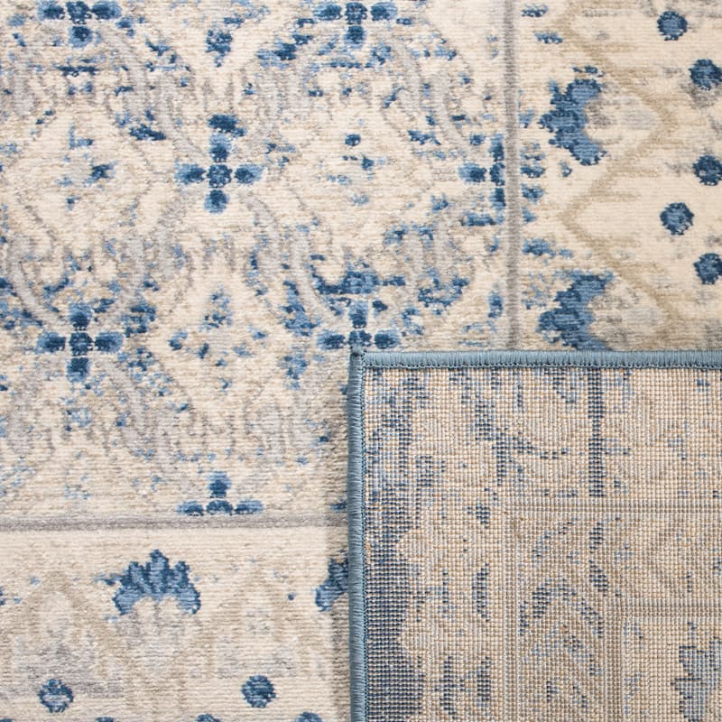 SAFAVIEH Brentwood Gusta Traditional Oriental Rug - Light Grey/Blue - 6' x 9'