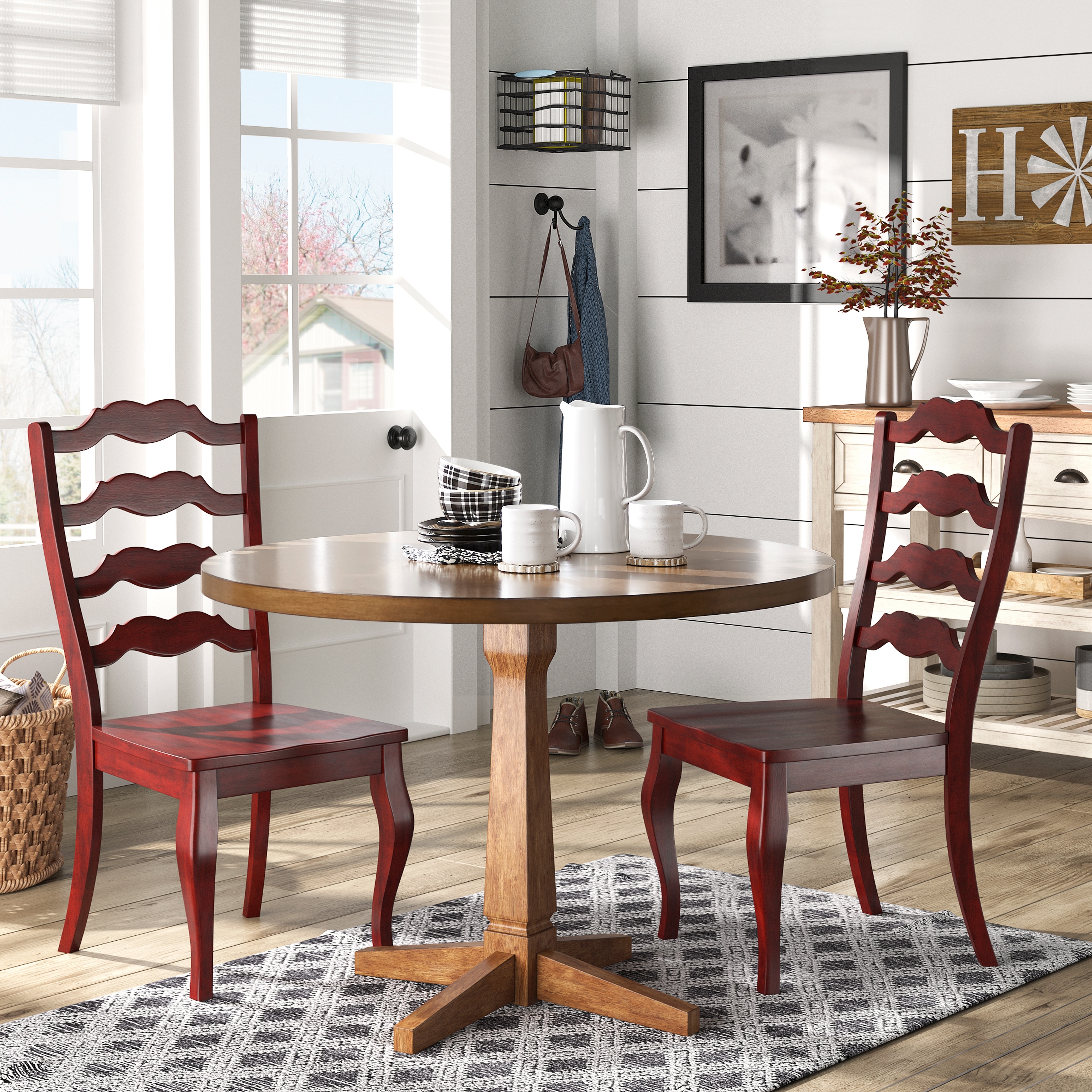 Eleanor Ladder Back Dining Chair Set of 2 by iNSPIRE Q Classic