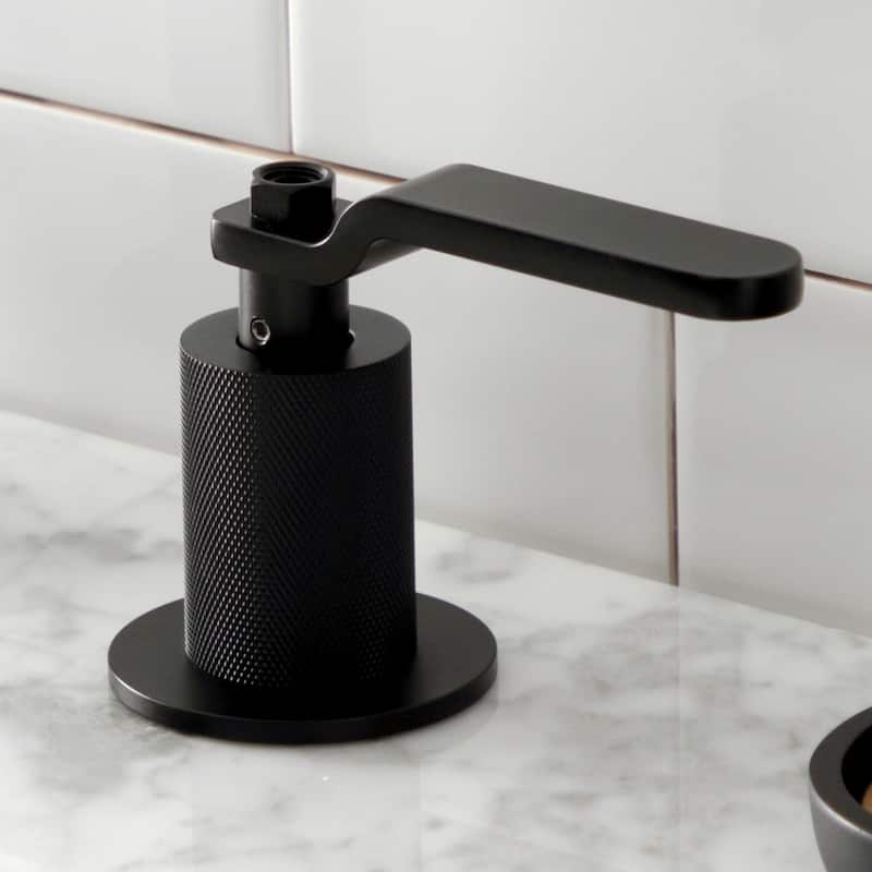 Kingston Brass Whitaker Two-Handle 3-Hole Deck Mount Widespread Bathroom Faucet with Push Pop-Up