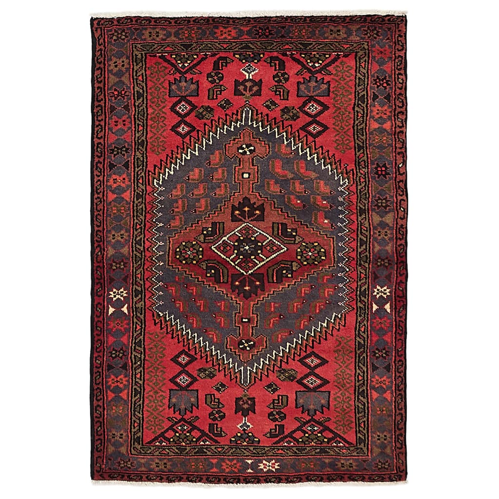 ECARPETGALLERY Hand-knotted Andelz Red Wool Rug - 3'3 x 4'10