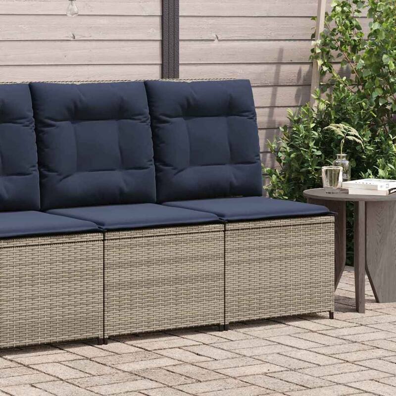 vidaXL Garden Sofa with Cushion Poly rattan - 54 x 67 x 95 cm
