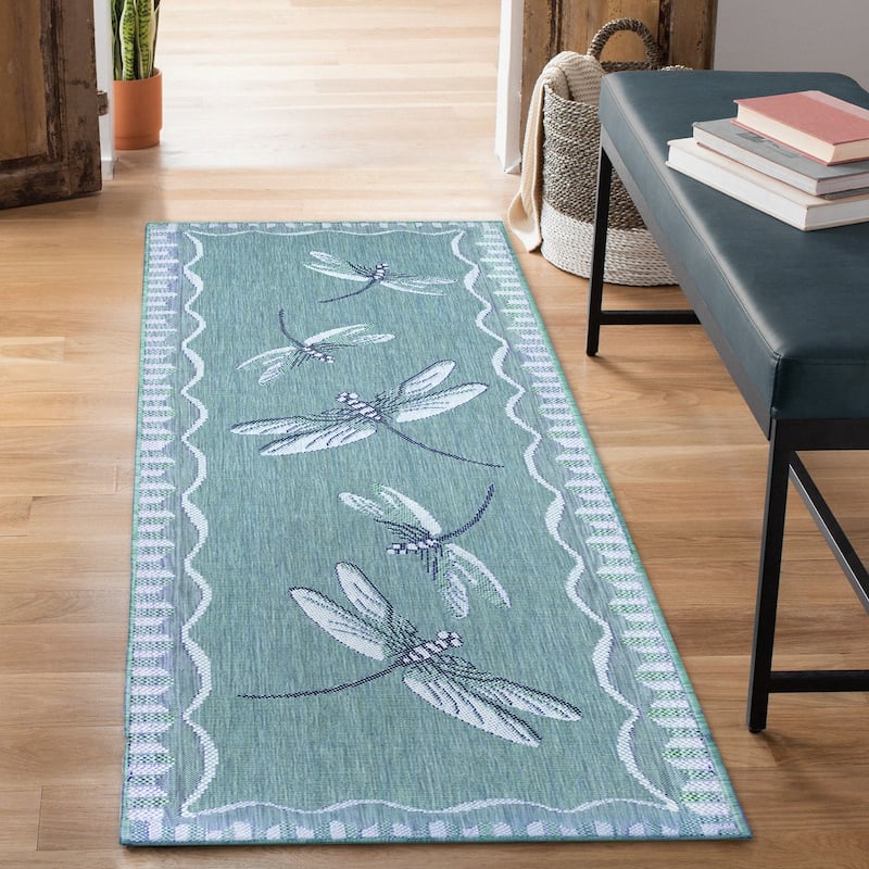Liora Manne Carmel Dragonfly Indoor/Outdoor Rug