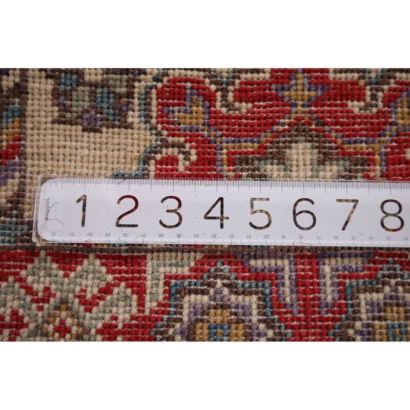 Geometric Kazak Oriental Foyer Rug Handmade Traditional Wool Carpet - 1'10" x 3'2"