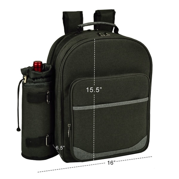 Dark Green Picnic At Ascot Backpack For 4 Place Setting 710iCYUtA7L._AC_UF350,  main image 3