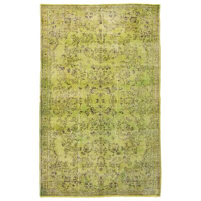 ECARPETGALLERY Hand-knotted Color Transition Green Wool Rug - 5'11 x 9'4