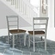 preview thumbnail 33 of 128, International Concepts Solid Wood Madrid Ladderback Chairs, Set of 2 - N/A Distressed Hickory/Stone