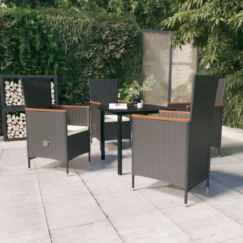 vidaXL Patio Dining Set 3/5/7 Piece Multi Colors 31.5"/55.1" Table Length