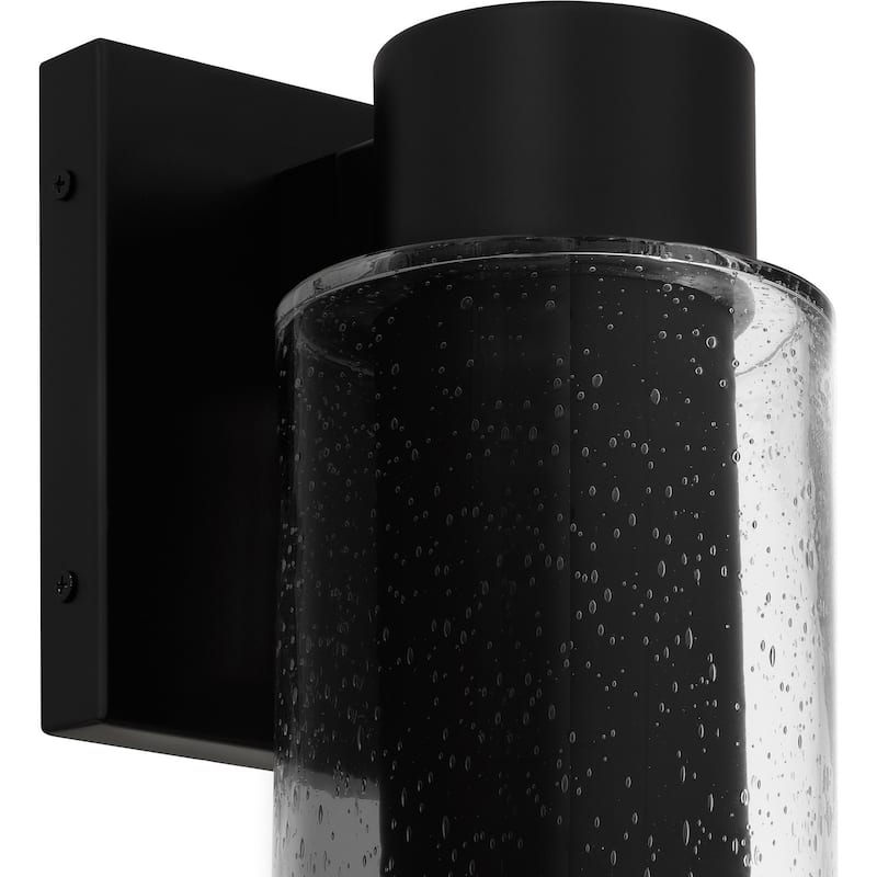 Matte Black LED Outdoor Wall Lantern from the Sawyer Collection