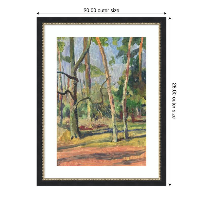 Pleinair landscape by Catalina Somolinos Wood Framed Wall Art Print