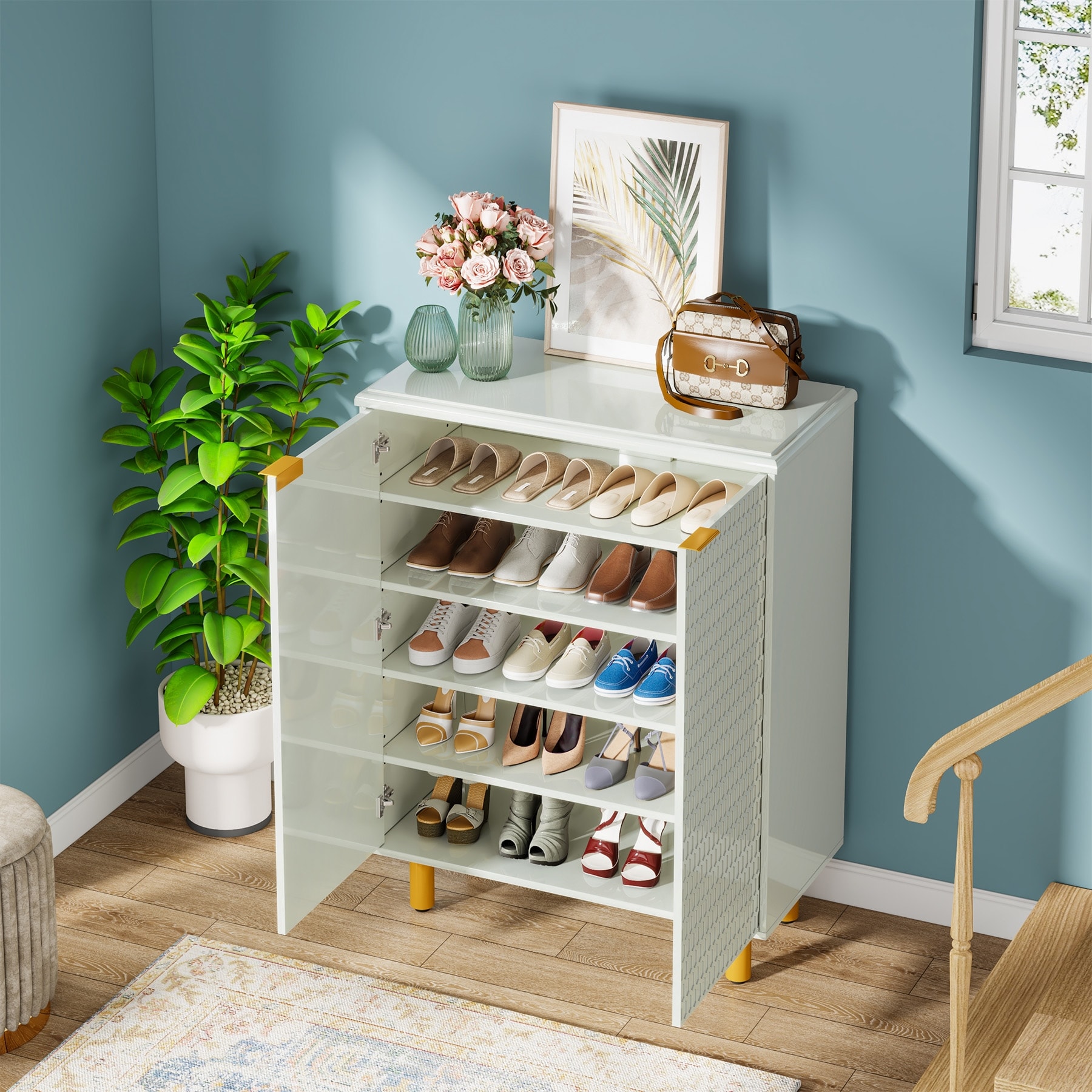 Shoe storage best sale with doors