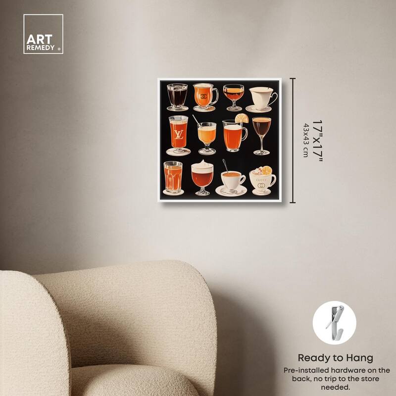 Glam Coffee Drink Collection Canvas by Art Remedy