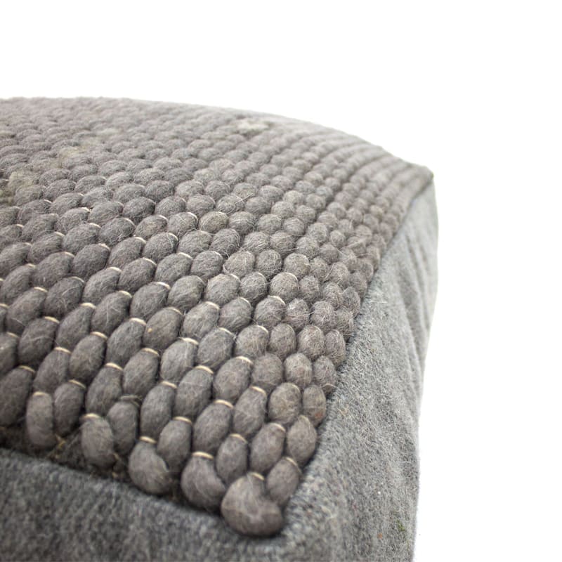 Jiti Indoor Braided Design Casual Lounging Pouf Ottoman Seating for Indoor Space.