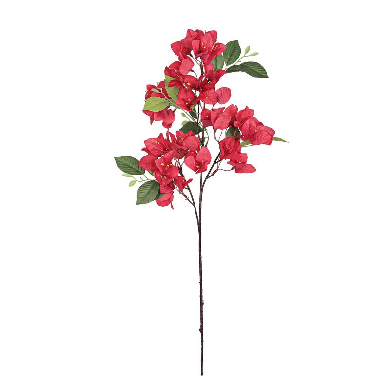 Set of 4 Red Artificial Bougainvillea Flower Stem Spray 30in - 30" L x 10" W x 5" DP