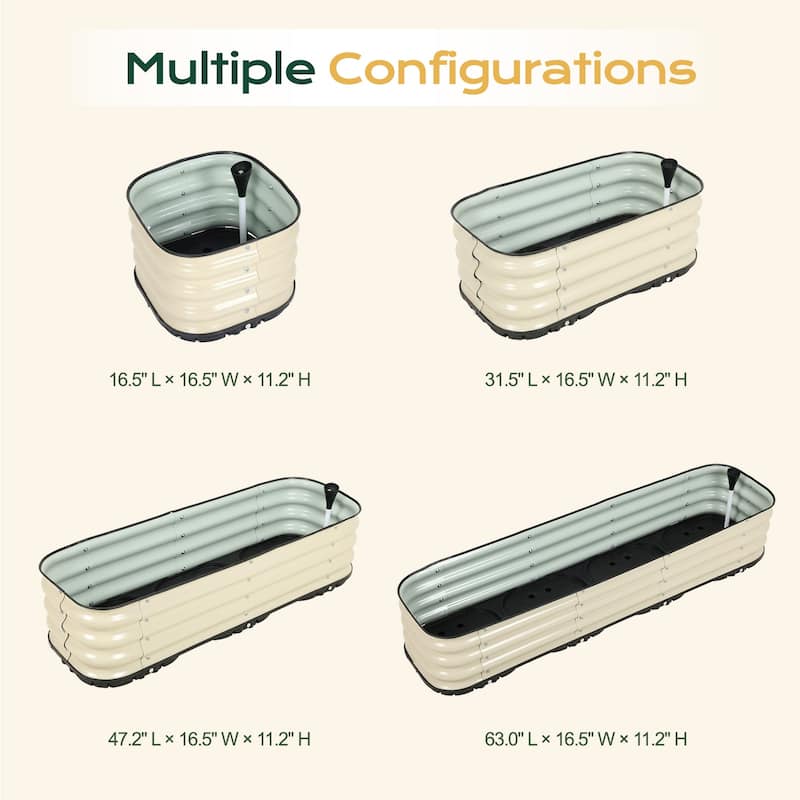 Aoodor Galvanized Self-Watering Planter Box