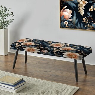 Vintage Flair Peach And Teal Floral Brilliance - Floral Upholstered ...