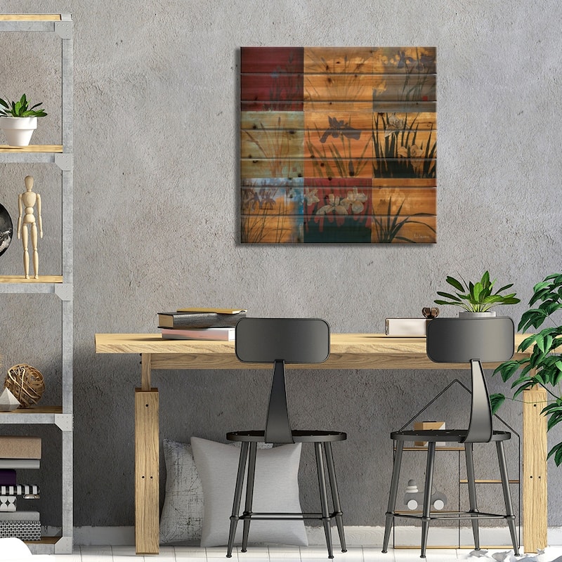 Iris Nine Patch II Print On Wood by Don Li-Leger - Multi-Color