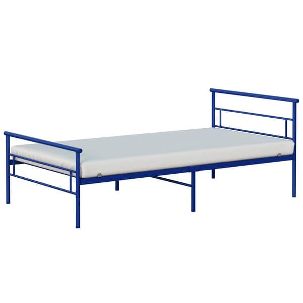 slide 2 of 26, BK Furniture Seattle Metal Twin Bed Blue