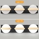 preview thumbnail 10 of 10, 3-Light Dimmable Modern Bathroom Mirror Vanity Light Sconce - 21.3"x3.7"x4.3"(LxWxH)