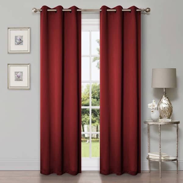 slide 2 of 131, Superior Solid Machine Washable Room Darkening Grommet Curtains, Set of 2