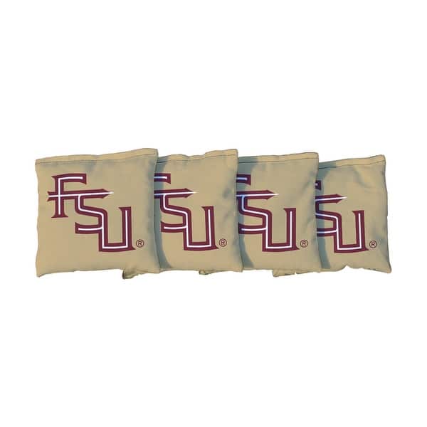 slide 2 of 3, Florida State FSU Seminoles Gold Cornhole Bags All-Weather Resin Filled