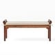 preview thumbnail 19 of 17, Nelson Rustic Acacia Wood Bench with Cushion by Christopher Knight Home