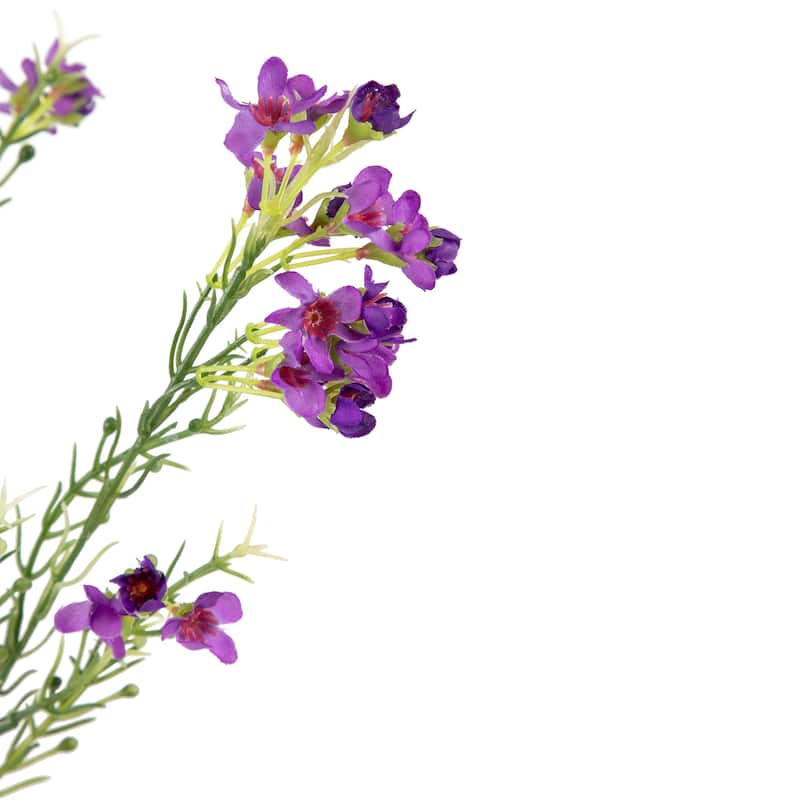 27" Purple Waxflower Artificial Silk Floral Spray